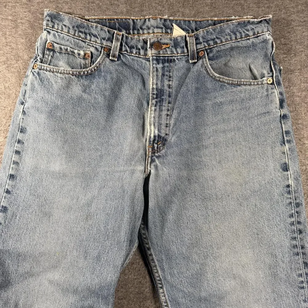 Vintage Levis 550 Jeans Mens 36x30 Light Wash Blue Relaxed Fit Denim Distressed
